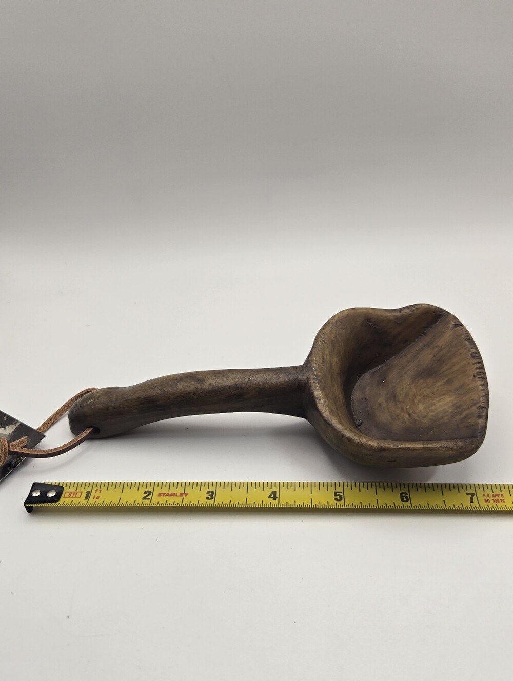 Resin Reproduction of an Early American Treenware Kitchen Small Scoop